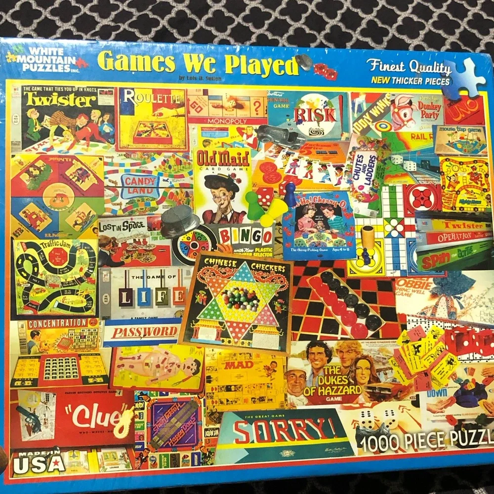2015 White Mountain 1000 Pieces Jigsaw Puzzle Games We Played 24X30